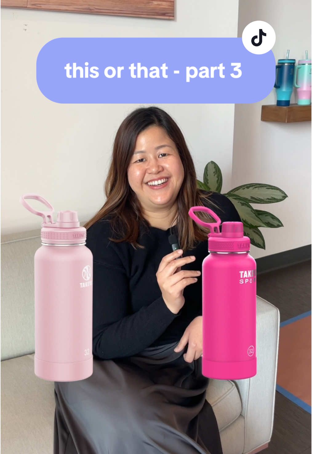 ✨We’re putting our team on the spot to pick their ride-or-die Takeya bottle in a speed round! Next up, our Brand Manager, Supharee—will she go bottle, tumbler, or traveler? 👀 Watch to see her pick and drop your fave in the comments (curious about her pick? Scroll below for all the deets on what makes each bottle the one for you). 💧 Actives Bottle: Leakproof, double-insulated to keep water ice cold for 24 hours, and available with straw or spout lids in 5 sizes and 20+ colors to match your fit and your mood, plus a protective bumper for extra durability.
 ☕ Traveler Mug: Your go-to for hot beverages on the move—leakproof, cupholder-friendly, and available in 17oz or 25oz with a locking lid.
 🕶️ Tumbler: The ultimate sidekick for smoothies, water, or even extra-large cold brew—cupholder-friendly, double-insulated, with a handle (40oz) or sleek no-handle option (32oz), and includes two straws—large and standard.
 📈 Motivational Bottle: Hydration goals unlocked—lightweight and durable Tritan with inspiring hourly markers (and volume measurements) to help you stay on track and hit your hydration goals, plus a leakproof straw lid.
 Which one’s calling your name? 👀✨
 
 #TakeyaVibes #ThisOrThatChallenge #HydrationGoals #TeamTakeya #officehumor #officedrama #officelife #officehumor #takeyabottle #takeyatumbler
 #officetok 