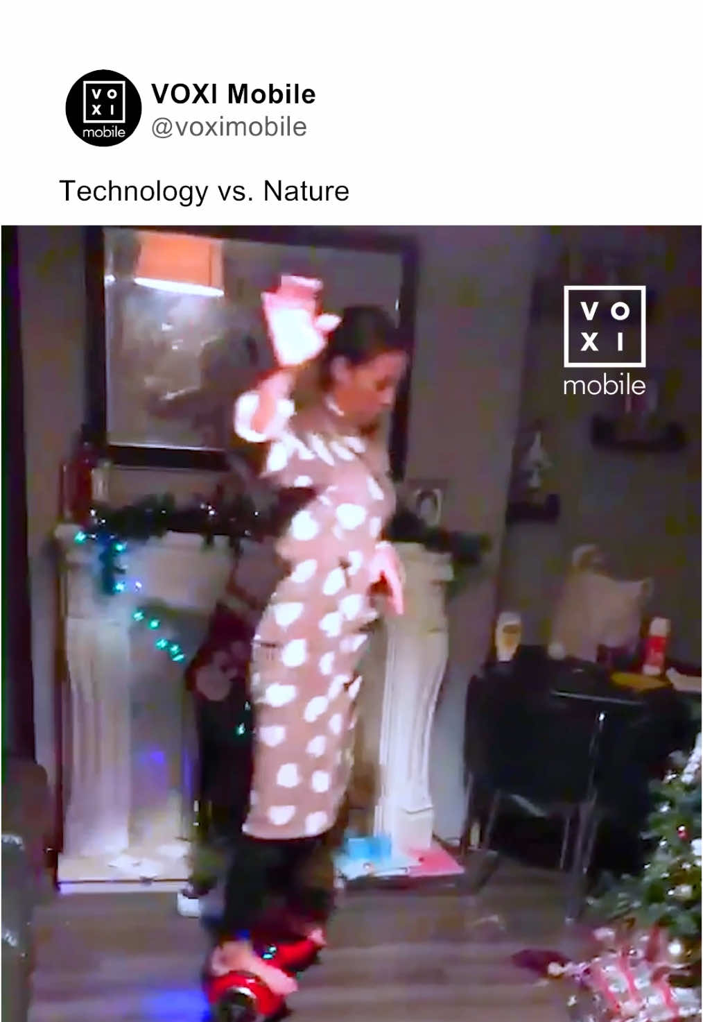 The tree was a paid actor 🎄  #Christmas #Xmas #ChristmasTree #Hoverboard #Fail #TheFunNeverEnds