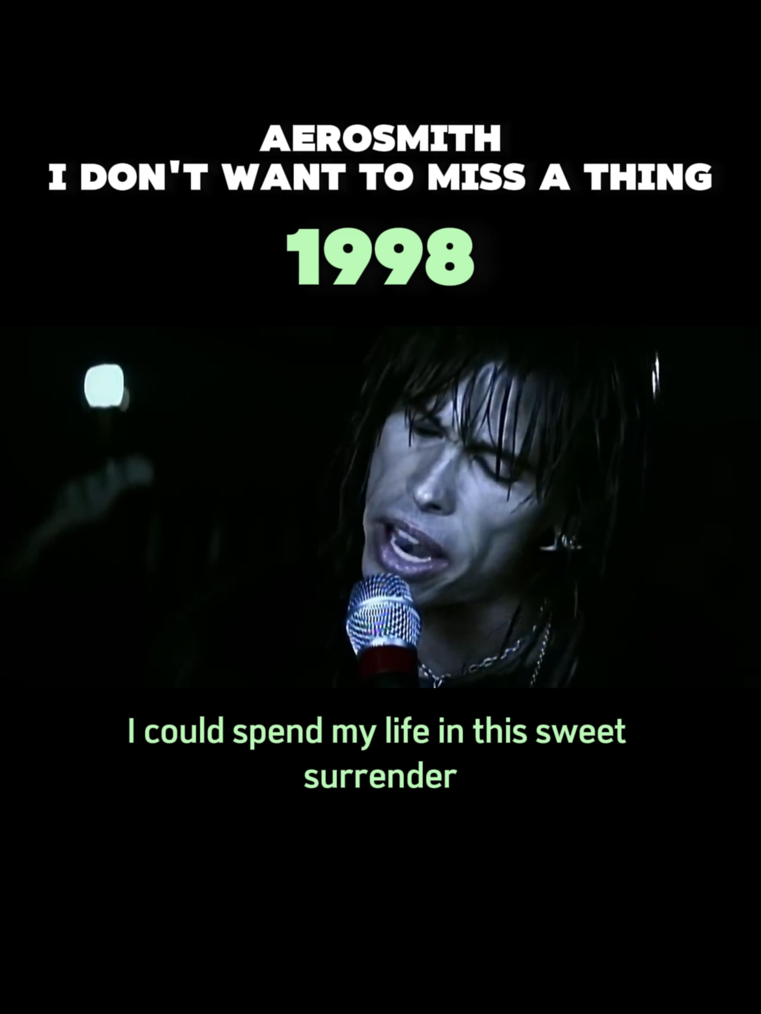 Aerosmith - I Don't Want to Miss a Thing (1998) #fyp #rock #hardrock #nostalgia #Aerosmith #90smusic #classic90s #anos90 #Armageddon