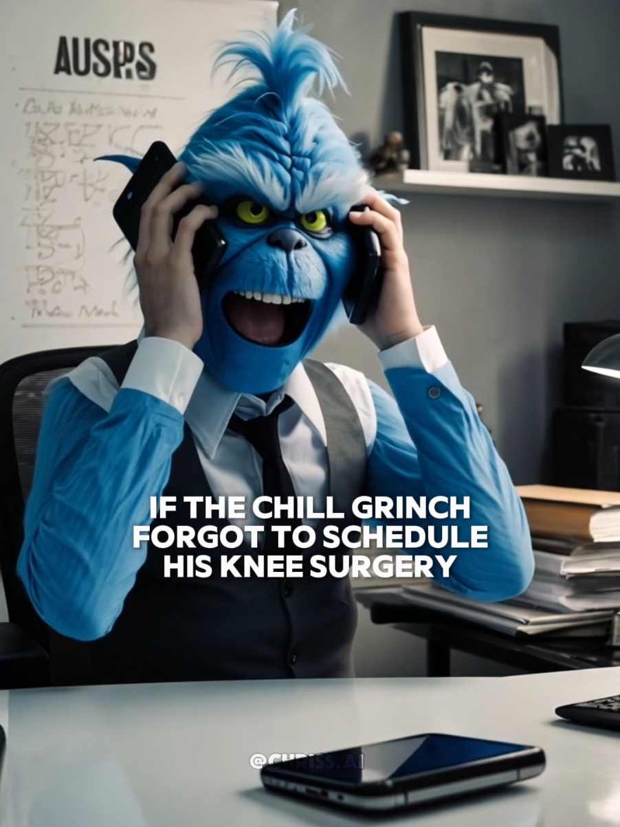 What if the Grinch forgot to schedule his Knee Surgery? #thegrinch #grinch #kneesurgery #thatfeelingwhenkneesurgeryistomorrow #lowtaperfade #yns #huzz #bruzz #brainrot 