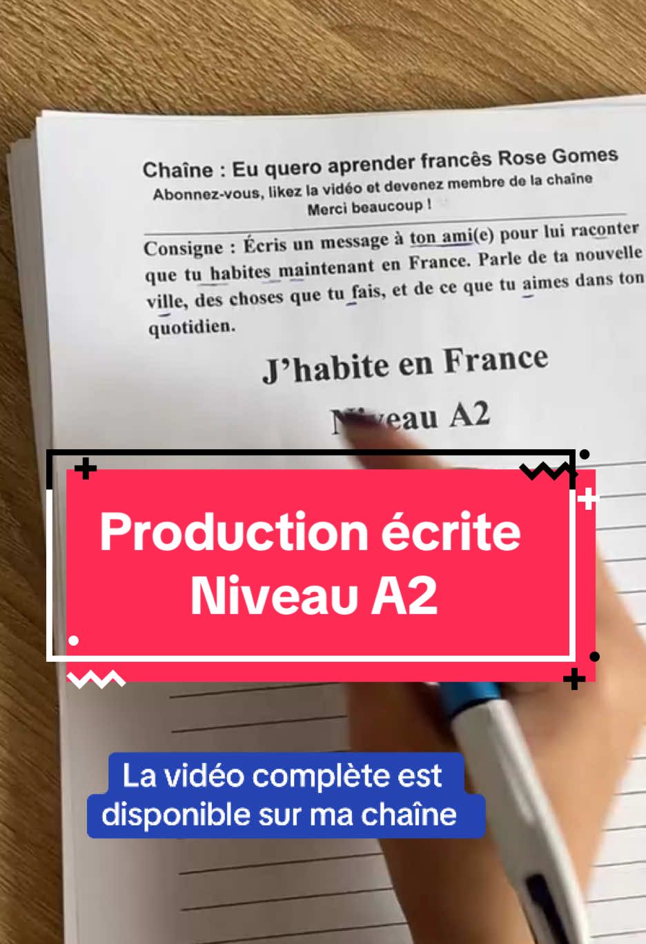 J’habite en France Production écrite niveau A2 #LIVEhighlights #TikTokLIVE #LIVE #texte #france #euqueroaprenderfrancês #apprendresurtiktok #rosegomes #apprendrelefrançais #agendadufrancais #coursdefrancais #cursodefrances #auladefrances #LearnOnTikTok #productionecrite #a2 