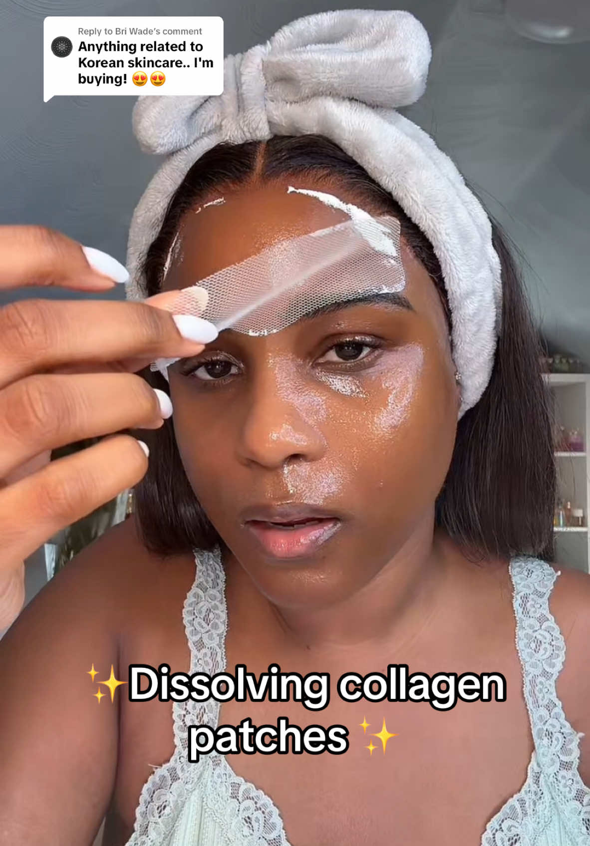 Replying to @Bri Wade  Yes, we know that there are a bunch of theories questioning whether or not collagen can actually dissolve.  @Sungboon Editor Official patches sold by @cocomintbeauty boasts 95%Highly-concentrated and ultra-absorbable Collagen - low molecular collagen ... their Patented Peptide SYN-COLL increases elasticity in delicate, aging skin Wheter the collagen fully or partially absorbs - one thing is for sure it hydrates and visibly shows glass skin! I can’t wait to continue use ♥️♥️ #koreanskincare #koreanskincareproducts #dissolvingcollagen #collagen #sungbooneditor #cocomintbeauty #collagenpatch 