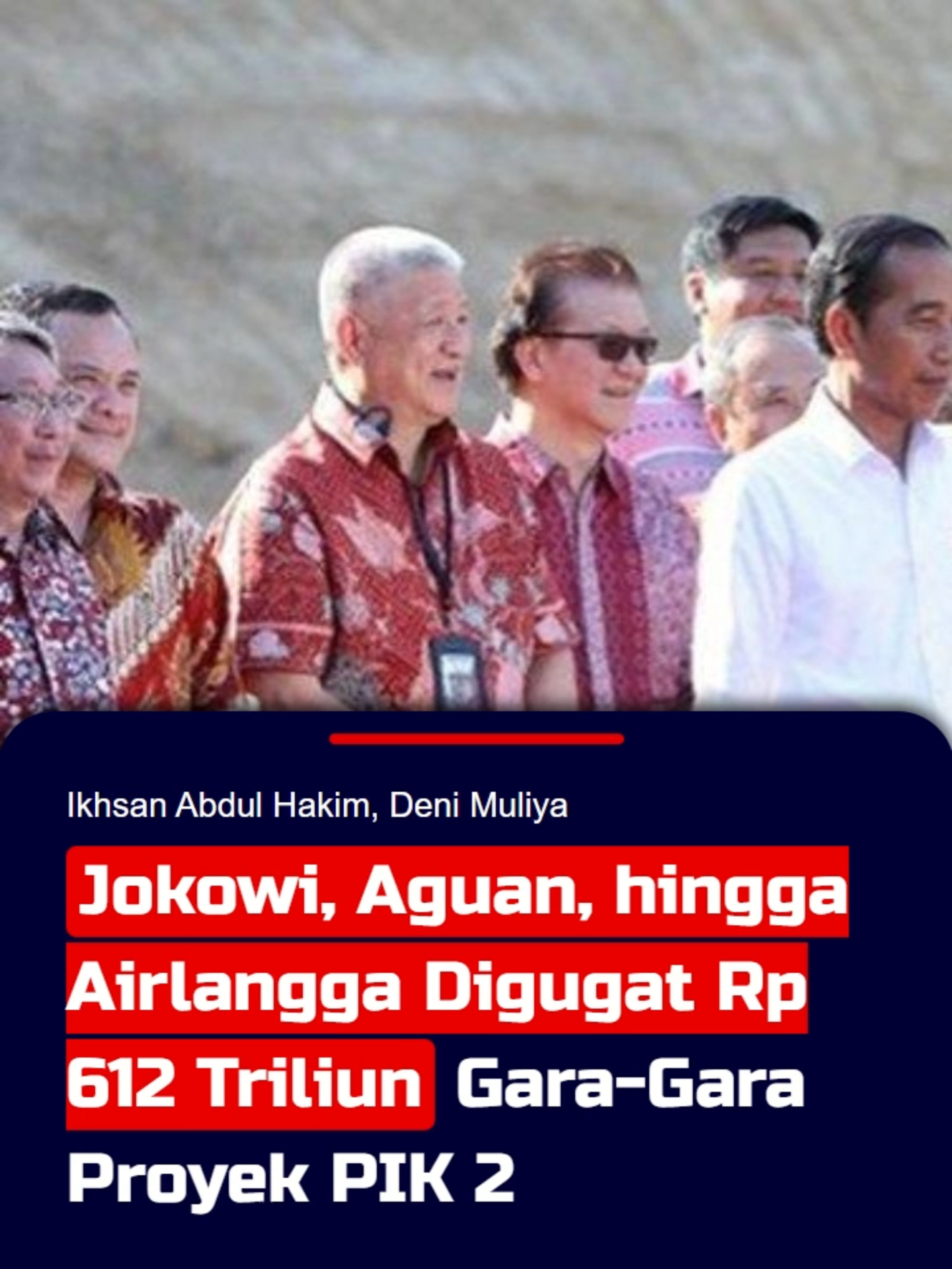 Presiden RI ke-7 Joko Widodo (Jokowi) hingga konglomerat pendiri Agung Sedayu Group, Sugiyanto Kusuma alias Aguan digugat secara perdata di Pengadilan Negeri (PN) Jakarta Pusat terkait proyek Pantai Indah Kapuk 2 (PIK-2). Selain Jokowi dan Aguan, sejumlah pebisnis, poitikus, hingga korporasi juga digugat terkait proyek tersebut. Sahabat KompasTV juga bisa memperoleh informasi terkini melalui website: www.kompas.tv #jokowi #jokowidodo #presiden #aguan #sugiantokusuma #airlanggahartarto #anthonysalim #pantaiindahkapuk #pik #pik2 #psn #proyek