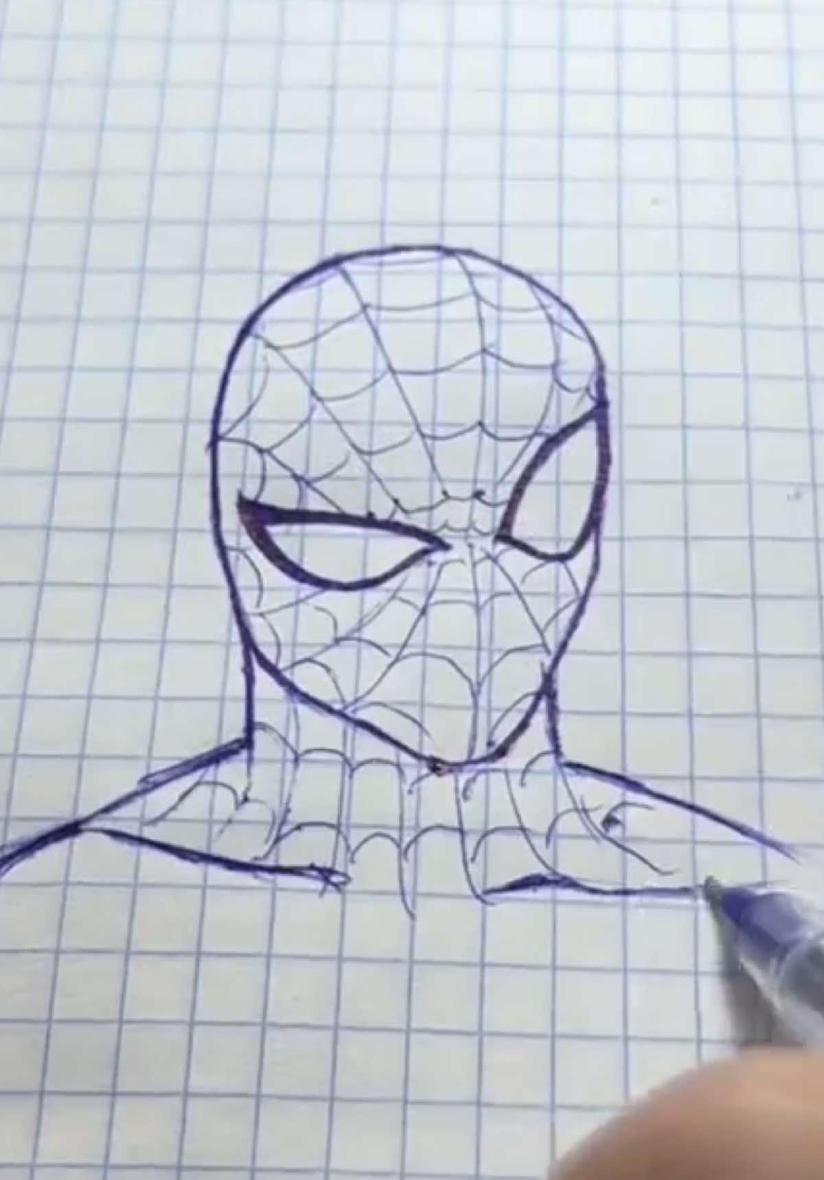 #artistoftiktok #fyp #schoolsketch #spiderman #drawing #quicksketch 