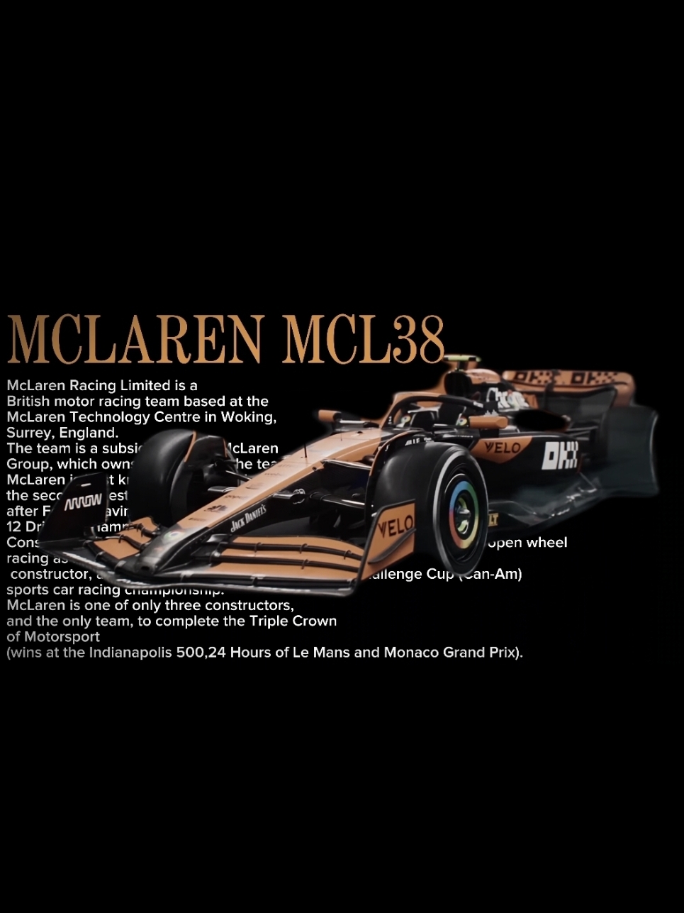 The Fastest car of 2024  #foryou #fyp #fy #f1 #f1edits #f1edit #symbiote #symbiotestyle #mcl38 #landonorris #mclaren 