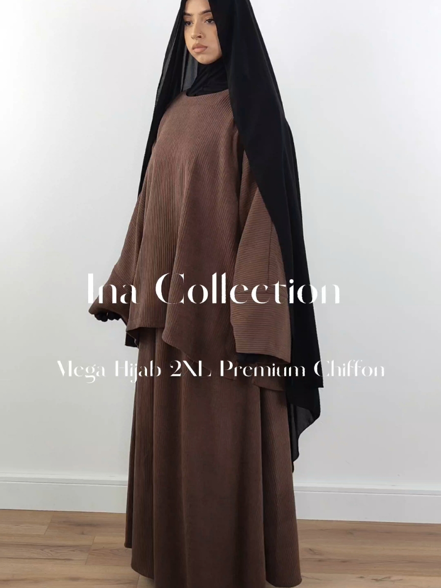 🆕Mega Hijab 2XL- Smooth Premium Chiffon🆕 --------------- Premium Fabric: Made from soft, lightweight, and breathable chiffon, delivering comfort and elegance all day long. Generous Dimensions: 230 cm x 110 cm (90.5″ x 43.3″) for versatile styling options. Style Your Way: This gorgeous hijab can be styled in countless ways to suit any occasion, from casual to formal. ---------------- You can pair this hijab with a niqab from our collection. Explore our full range of niqabs on our website.(The link in the bio)👆👆⬆️. #abaya #islamclothing #ukhtyniqabis #ukniqab #niqabstyle #niqabeyes #niqabfashion#khimardaily #modesty  #muslimahniqabis #fashionniqab #niqabstyle #viral #fyp #ukmuslimah 