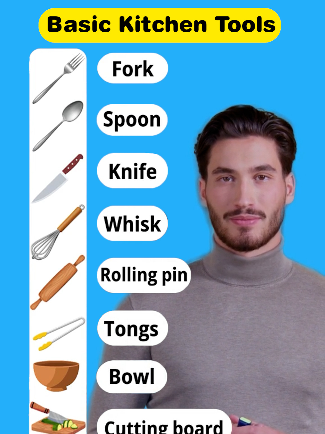 Basic Kitchen Tools in English #learnenglish#englishtips#english#idioms#englishvocabulary#englishgrammar#fyp#fly#flypシ#fyy#f#fy#ff#fypp#fyr#d#s#fyyp#k#advancedenglish