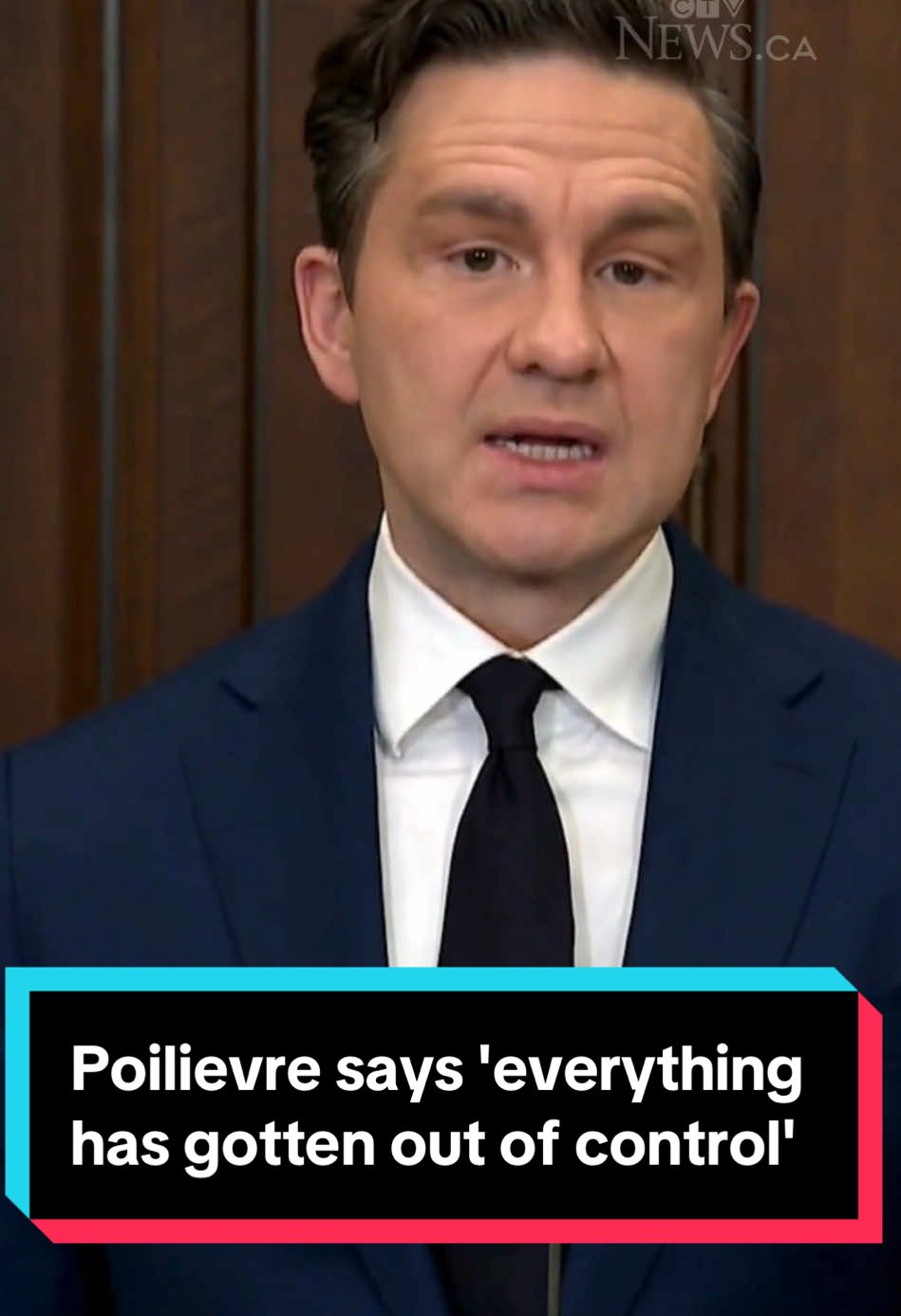Poilievre says 'everything has gotten out of control' In his first public address on Monday, Conservative Leader Pierre Poilievre painted a dark picture of Canada as a country plagued by illegal immigration, drug and gun violence, and an inflated economy. For more, go to CP24.com #pierrepoilievre #justintrudeau #cdnpoli #politics #canada 