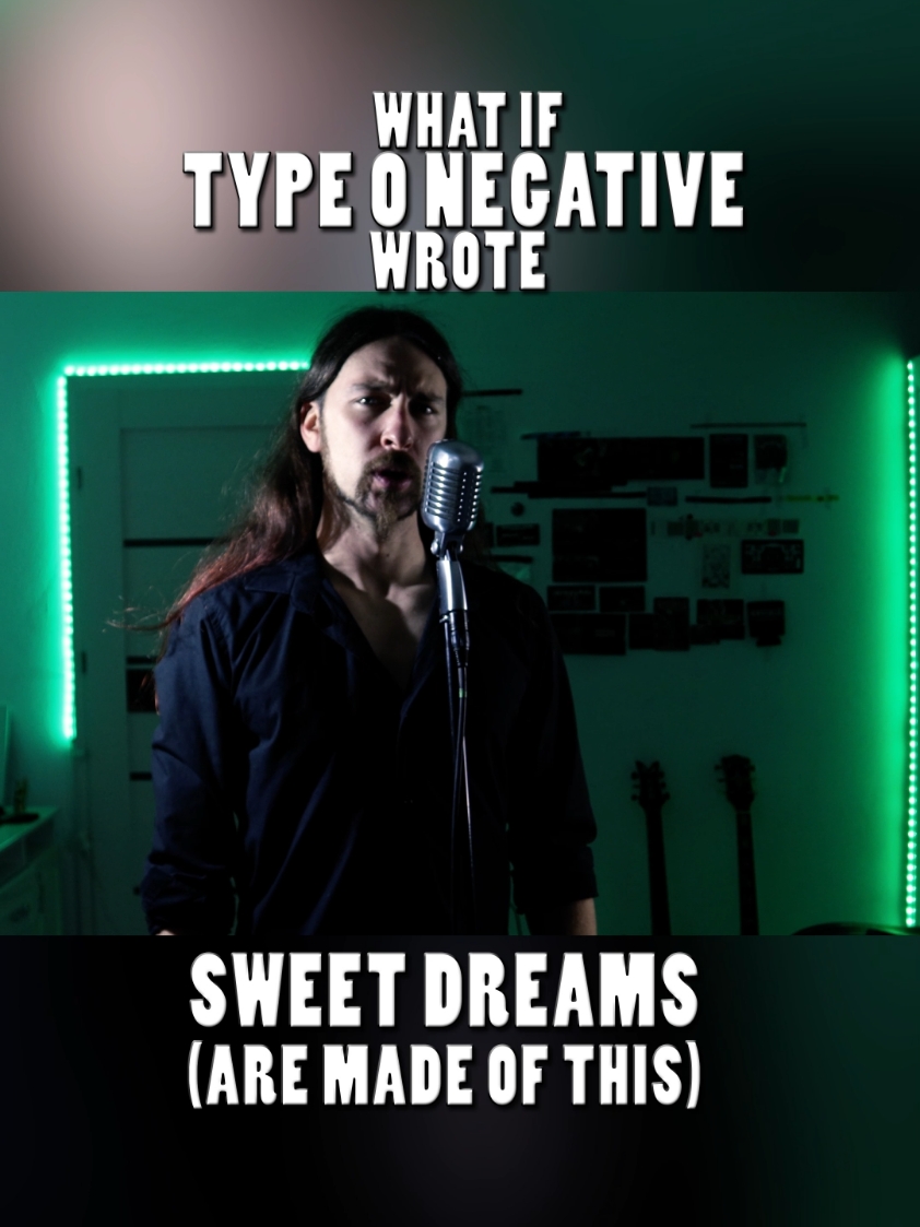 Full video on my YouTube channel, link in bio 🤘🏻🤘🏻 What if Type O Negative wrote Sweet Dreams (Are Made of This) 🤘🏻💚 #typeonegative #gothic #metal #music #artist