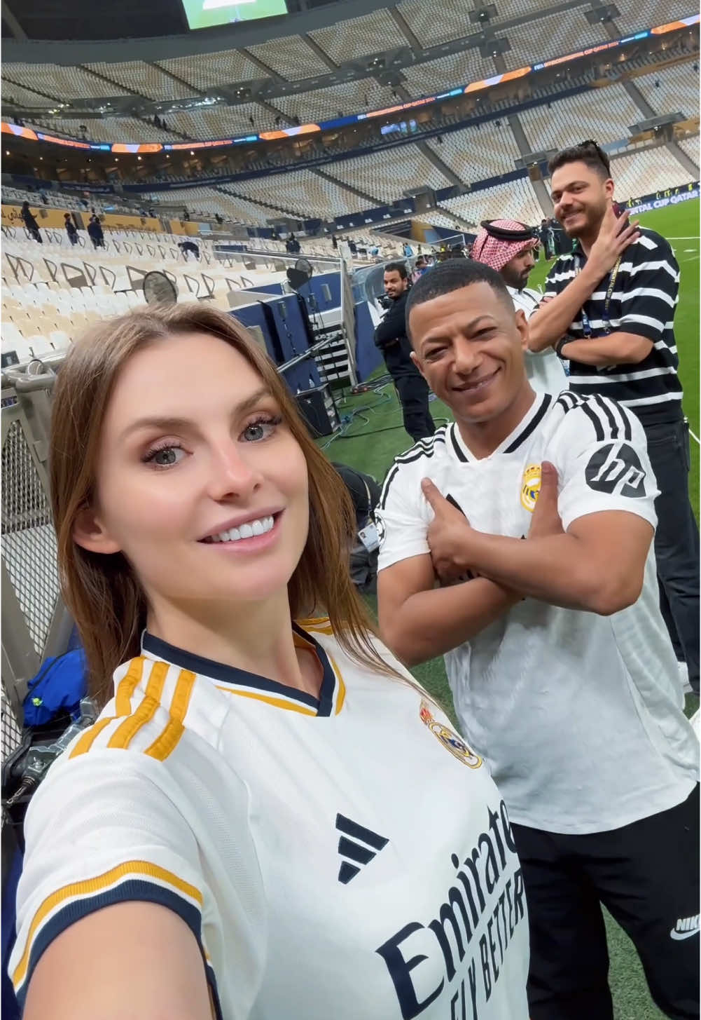 🤪Finally took a picture with Mbappé 💪 Ready to watch him win his 2nd title with Real Madrid vs Pachuca on Wednesday 🤍