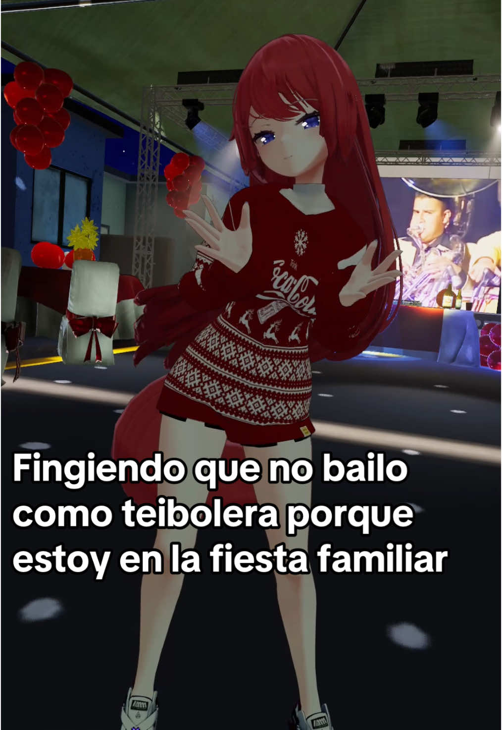 Vergüenza robar 🙃 #vr #fiesta #familiar #uglysweaters #posada #navidad #prohibidos #dance #akeno #vt #cambio