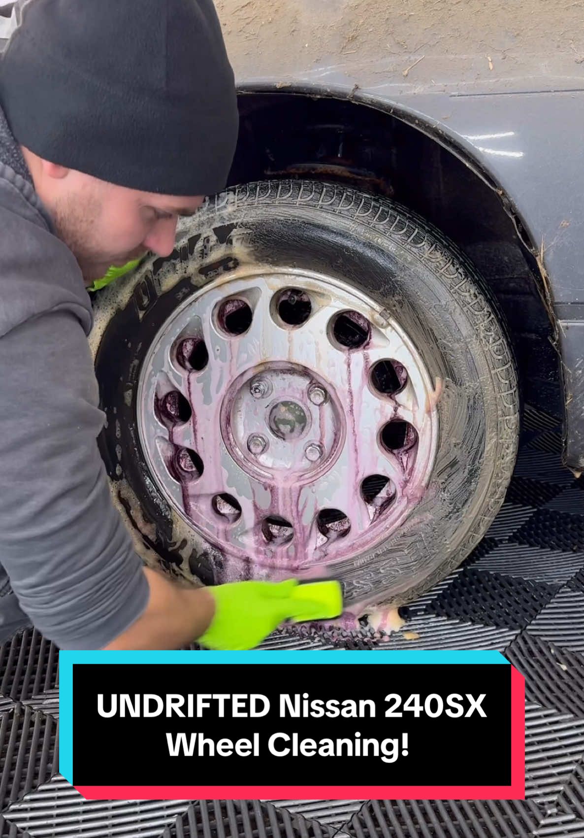 UNDRIFTED Nissan 240SX Wheel Cleaning! Comment for Part 4! #wddetailing #detailing #carwash #carcleaning #satisfying #satisfyingvideos #barnfind #fyp #abandoned #cardetailing #pressurewashing #asmr #trend #nissan240sx 