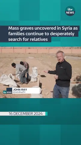 Our team in Syria has discovered what appears to be a mass grave close to the capital Damascus, filled with human remains crammed into bags #itvnews #syria 