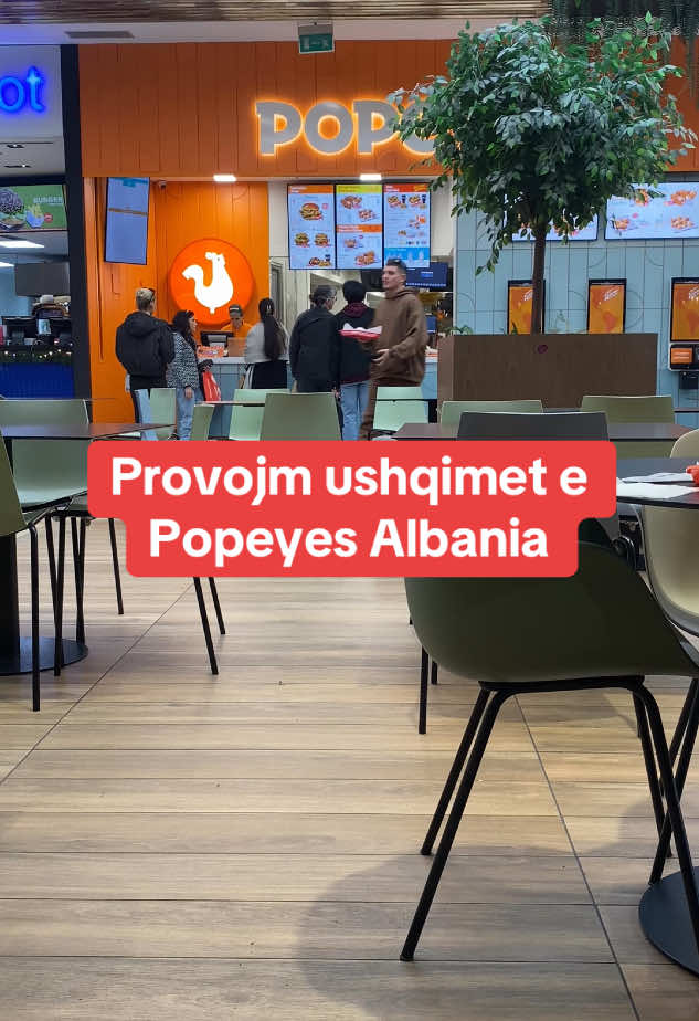 Provojm ushqimet e Popeyes Albania @popeyes_al Food is super delicious and the staf is very friendly and warm. Highly recommend 9/10