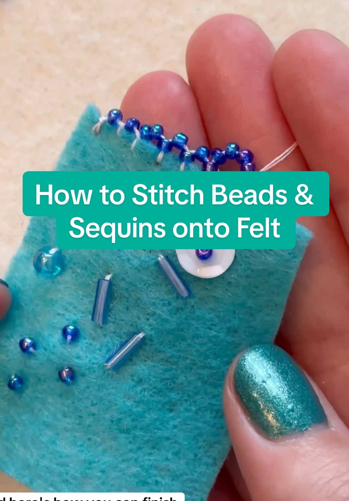 How to stitch beads & sequins onto felt - the basics!⁣⁣ ⁣⁣ Here’s an intro to beading lesson. The techniques I use for stitching sequins onto felt and stitching beads onto felt are very simple and basic.⁣⁣ ⁣⁣ There are more advanced techniques, but this is how I add beads and sequins to almost all of my felt ornament designs because it’s easy.⁣⁣ ⁣⁣ You’ll see me doing these steps for all of my DIY felt ornament tutorials, but I have been asked to slow down the stitching and share a more detailed look at the process, so I hope this was helpful!⁣⁣ ⁣⁣ In the new year I plan to share more beading projects and techniques for crafts beyond ornaments, so be sure to check back!⁣⁣ ⁣⁣ Happy crafting!⁣⁣ ⁣⁣ #diyornaments #feltornaments #stitchingideas #beadingtutorial #beadingtiktok #feltcraft #beadedornaments #handmadeornaments #christmasornament #crafttutorial