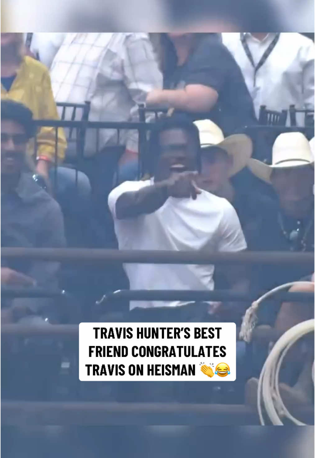 Unexpected cross over episode 🤣 (@PBR ) #travishunter #football #heisman #bullriders 