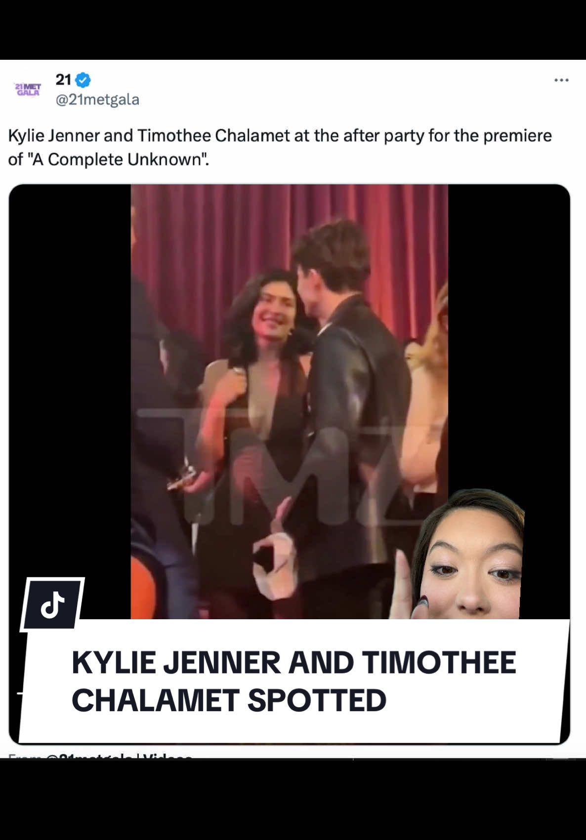 Can’t process these two!!! #kyliejenner #timotheechalamet #krisjenner