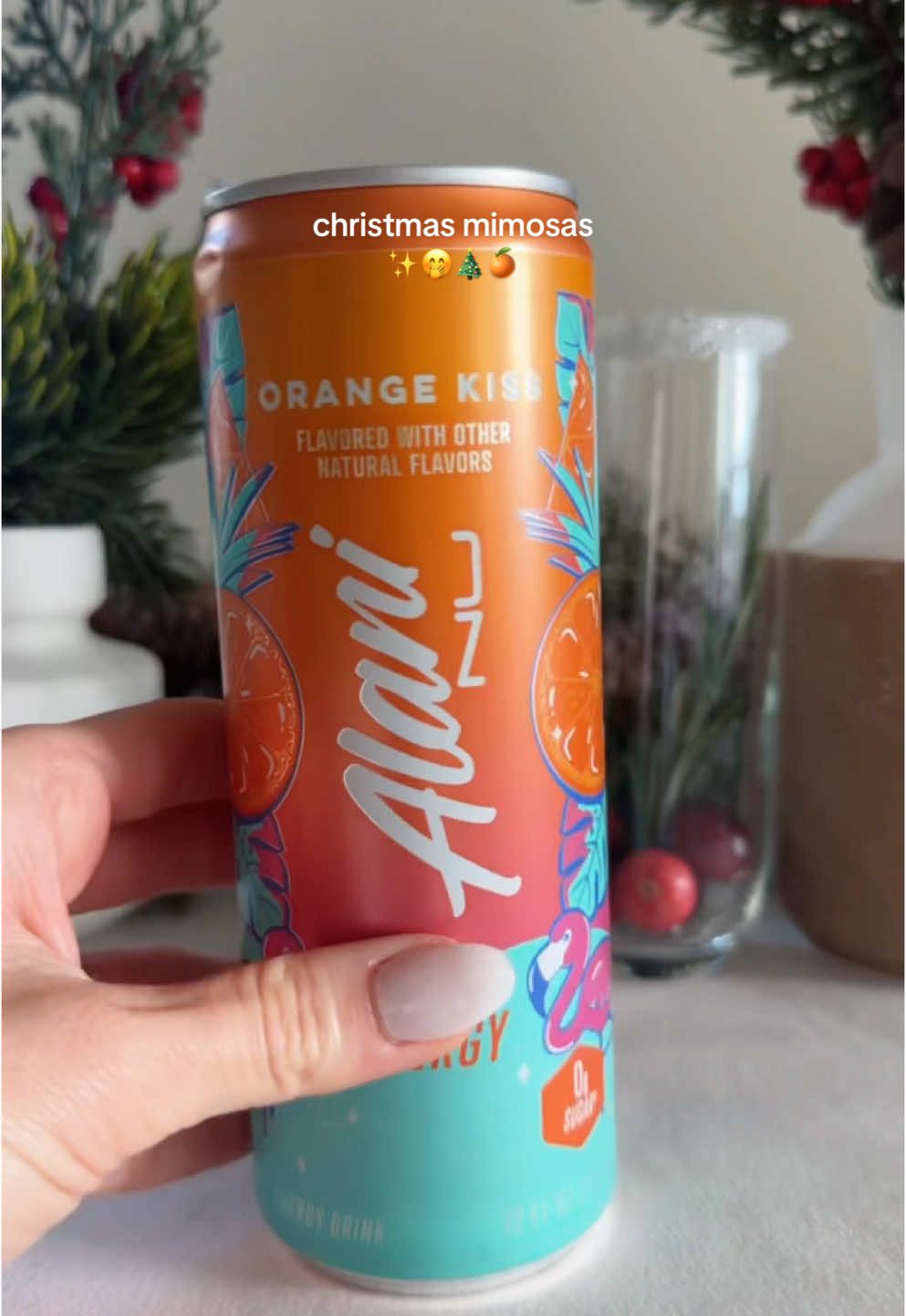 Orange Kiss, but make it CHRISTMAS. 🧡🎄🥂#drinktok #christmas #mimosa