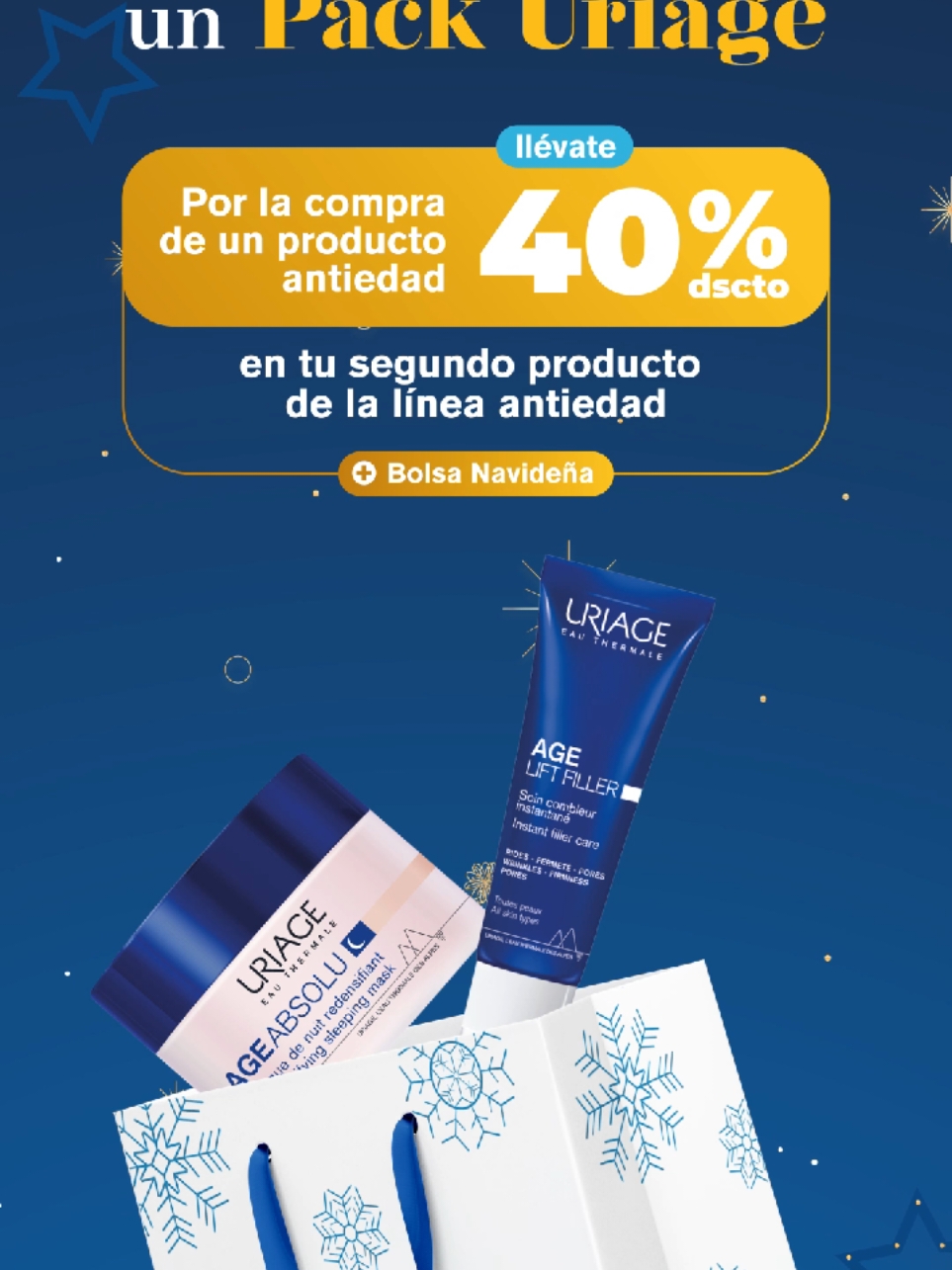 Esta Navidad regala #skincare con Uriage 💙🎁 Tenemos packs pensados en distintas necesidades que los puedes encontrar en @Falabella Perú 😍 No esperes más y aprovecha estas increíbles promos ❣️🎅 #merrychristmas #navidad #falabella #regalos 