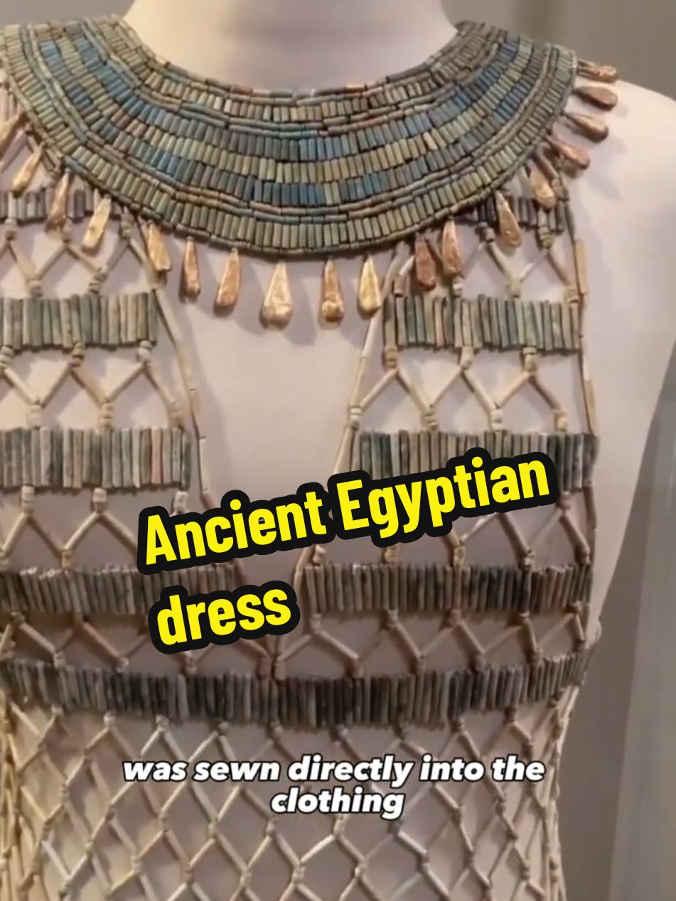 An incredible ancient egyptian bead net dress #history #ancientegypt 