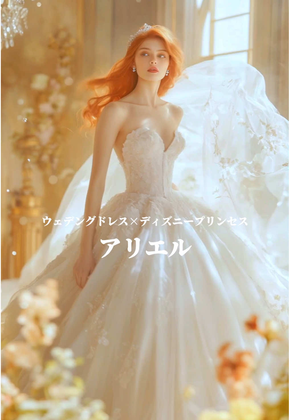 ウェディングドレス姿が美しすぎるディズニープリンセス Disney Princesses Who Look Stunningly Beautiful in Wedding Dresses. #ai #aiart #aiartist #Midjourney #生成ai #AI画像 #fantasy #princess #dress #disney #tiara #disneyprincess #hommage #ディズニー #ディズニープリンセス #実写化 #ウェディングドレス