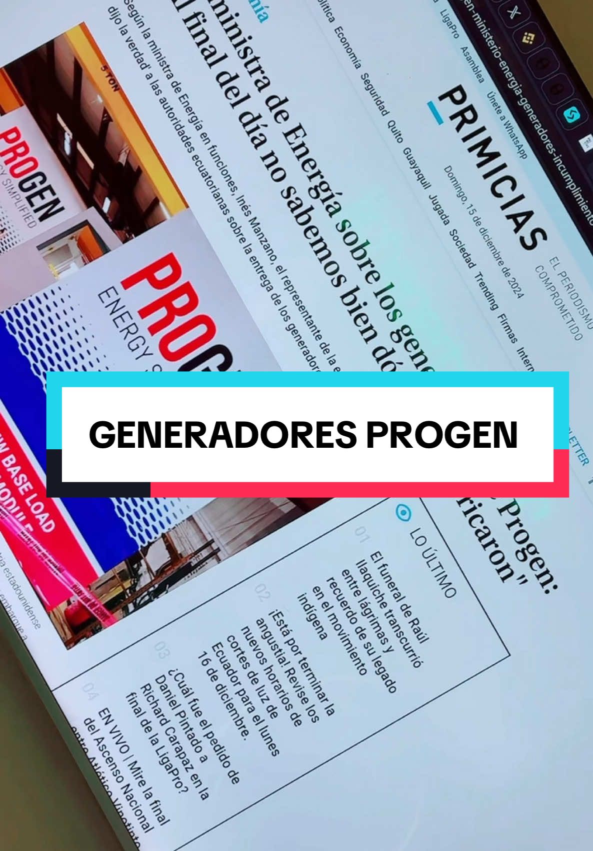 Los generadores ya tienen porblemas y nisiquiera an llegado #noboa #progen #socialismo #correa #luisa #smartmoney #btc #notusllavesprivadasnotusbitcoin #finanzaspersonales 