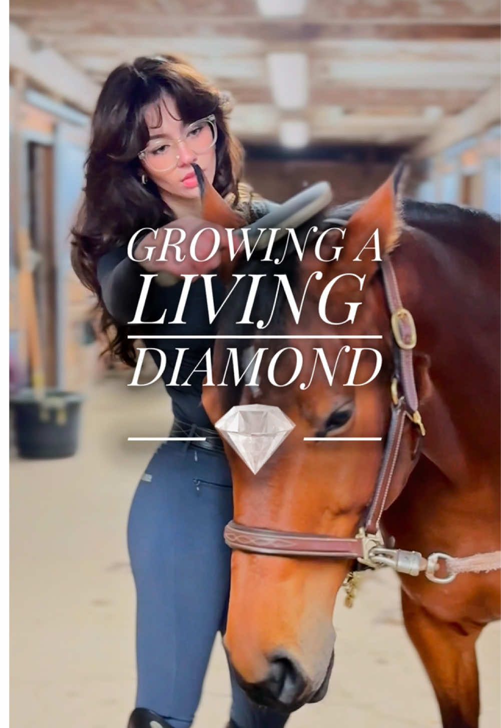 Growing a Living Diamond with @Eterneva 💎 #eterneva #ashestodiamonds #memorialdiamond #rememberremarkably #horsememorial #sappho #neverlandb #equestrian 