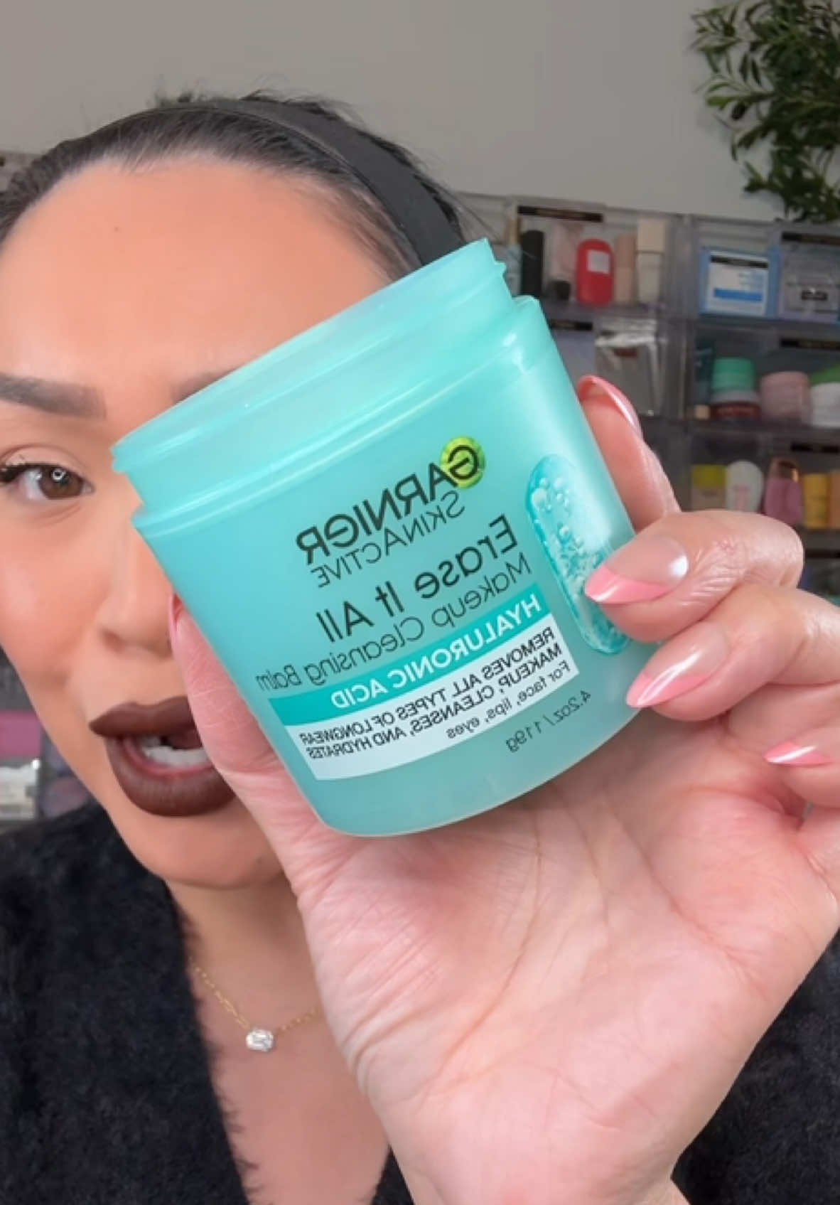 GARNIER MAKEUP CLEANSING BALM?!  I try out the new @GarnierUSA Erase It All Makeup Cleansing Balm Hyluronic Acid - why did it take YEARS?!  I think it works well, especially considering how affordable this is compared to other cleansing balms on the market! For that alone, this gets the HOT FIRE 🔥 stamp of approval because I know a lot of you will like this and actually buy it and use it!  #skintok #makeup #beauty 