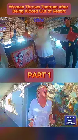Woman Throws Tantrum after Being Kicked Out of Resort - Part 1 #cops #copsoftiktok #copsontiktok #copstiktok #police #chase #copschase #foryou #fyp #usa 