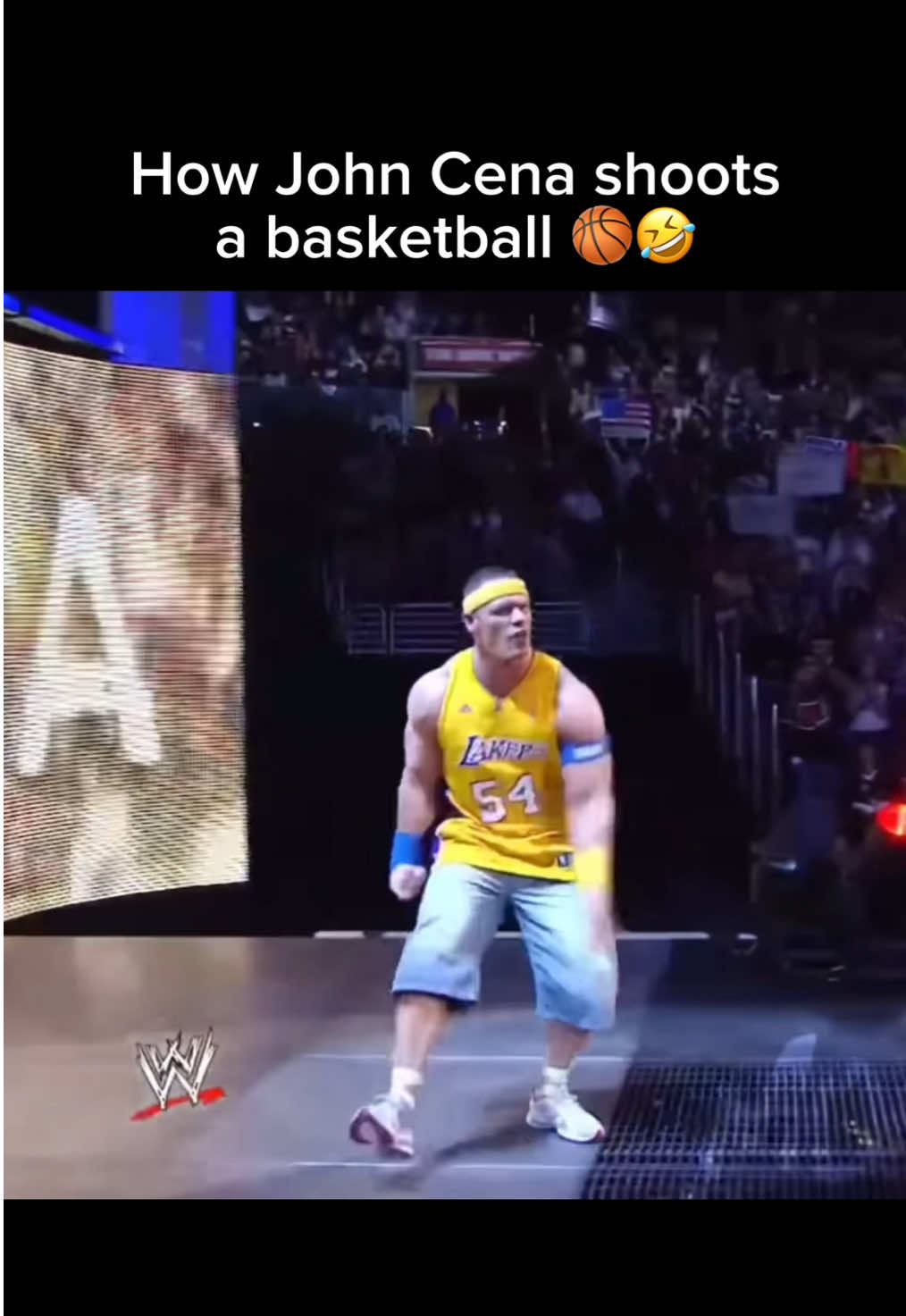 John Cena got that strong neck jumper 🏀🤣🔥 #basketball #sports #foryoupage #hooper #NBA #viral 