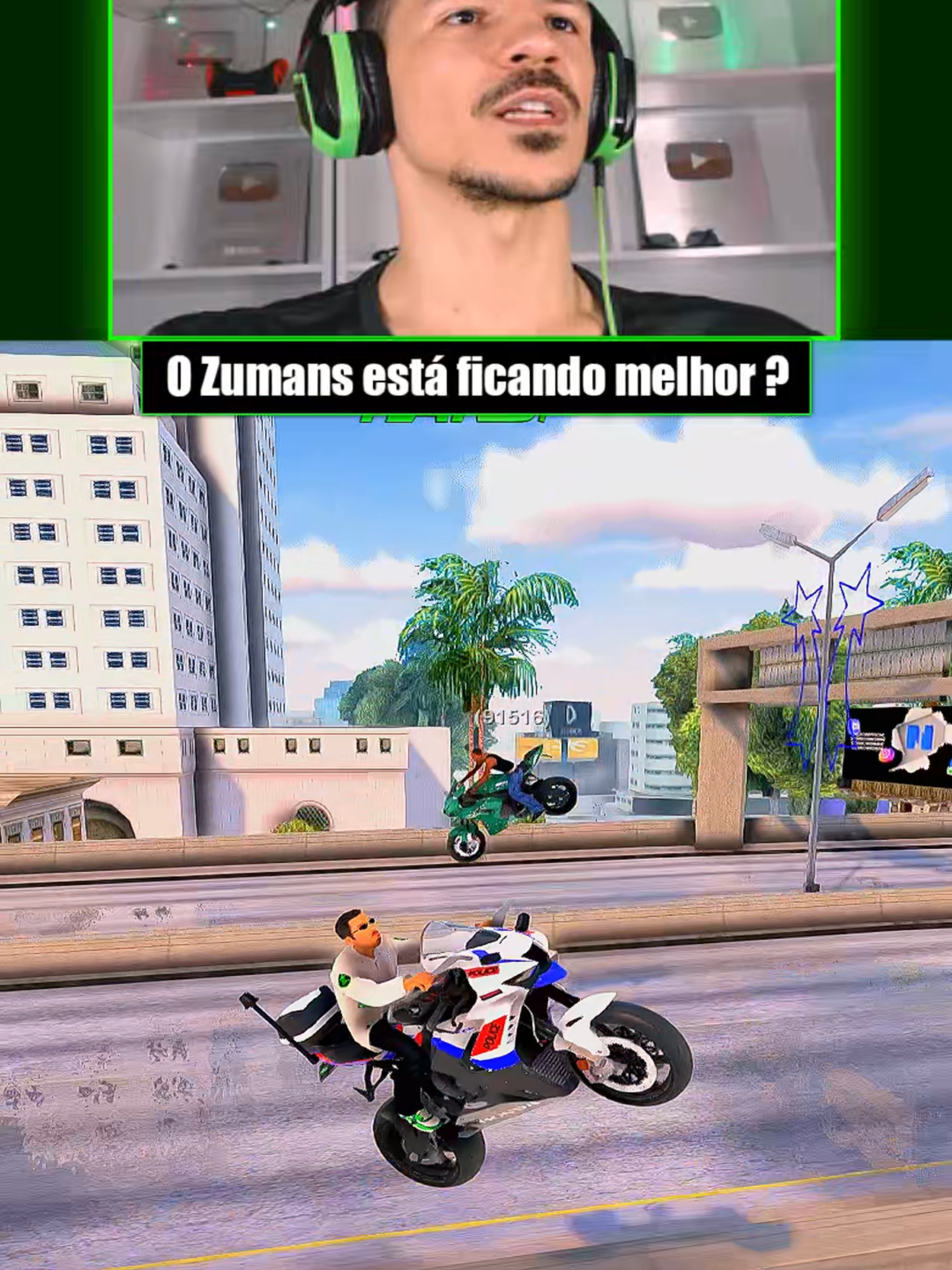 Zumans ficando cada vez melhor de policial na fuga no gta #forupage #gta #game #fyp