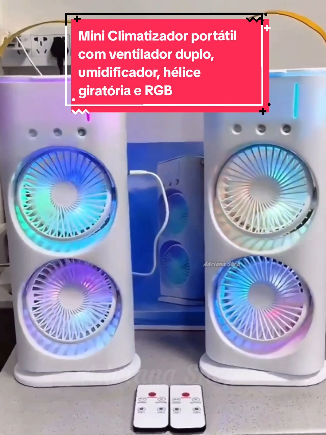 Esse Mini Climatizador portátil foi pensado para quem busca conforto e eficiência no dia a dia. #umidificador #climatizador #ventilador #calor #saude #ventilação #rgb 