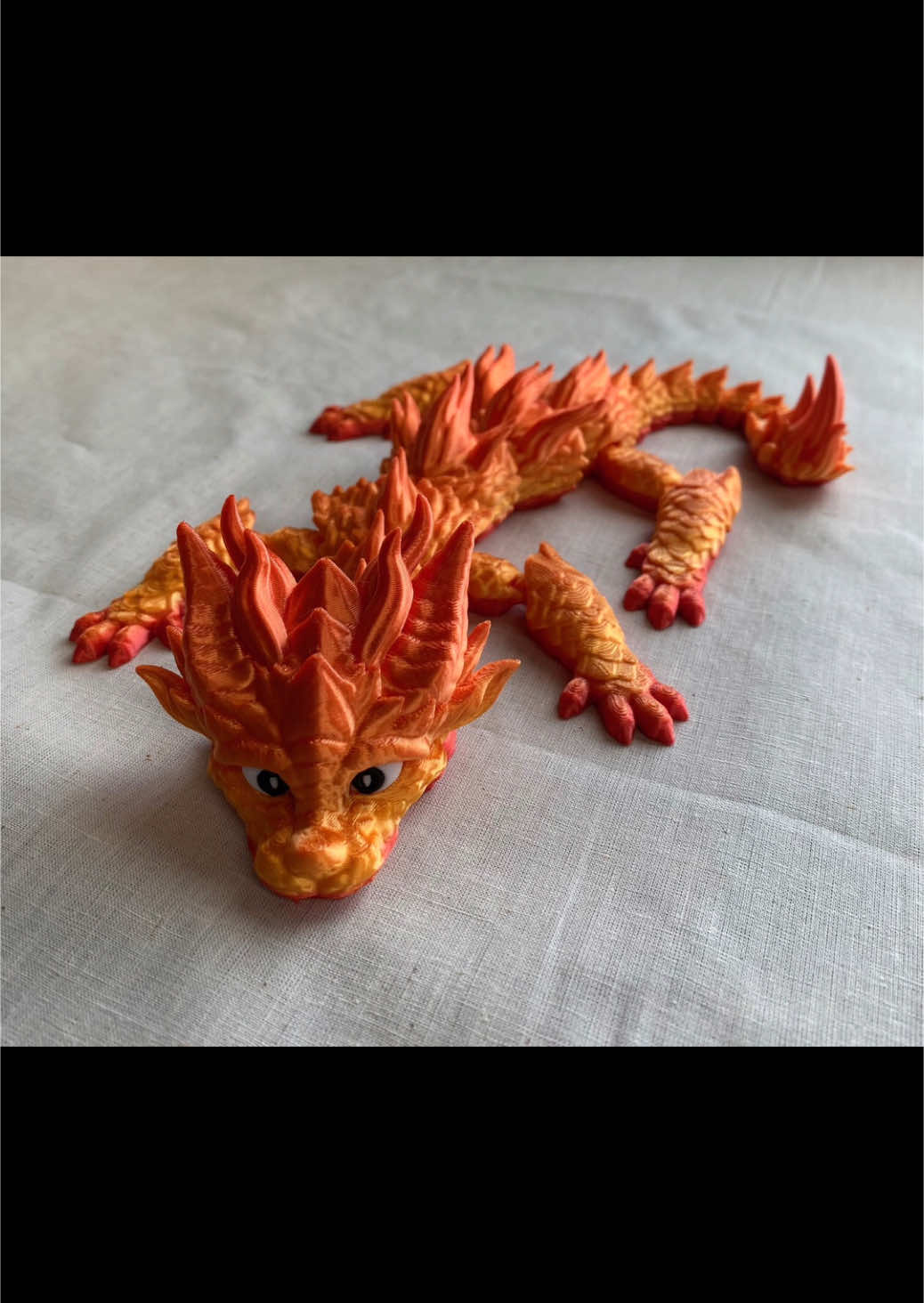 Baby Dragon. 3D printed #3dprinting #3dprint #3dprinted #dragon #esun #scorchingsun #babydragon #flexi #fidget #articulated #articulateddragon #articulating #articulate #articulatedanimals #articulatedanimal