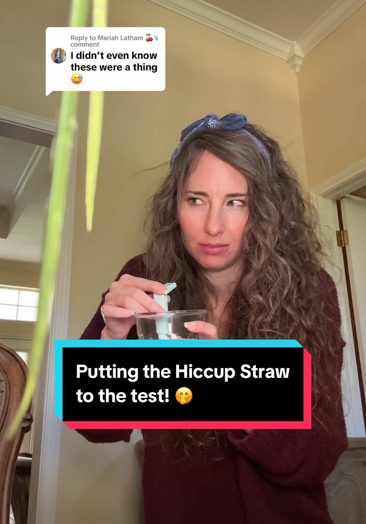 Replying to @Mariah Latham 🍒 now we know to ditch the scare tactics & upside down water hacks & try this hiccup straw! 😍🫶 #hiccups #hiccaway #usefulfinds #tiktokshopfinds #lifehacks 