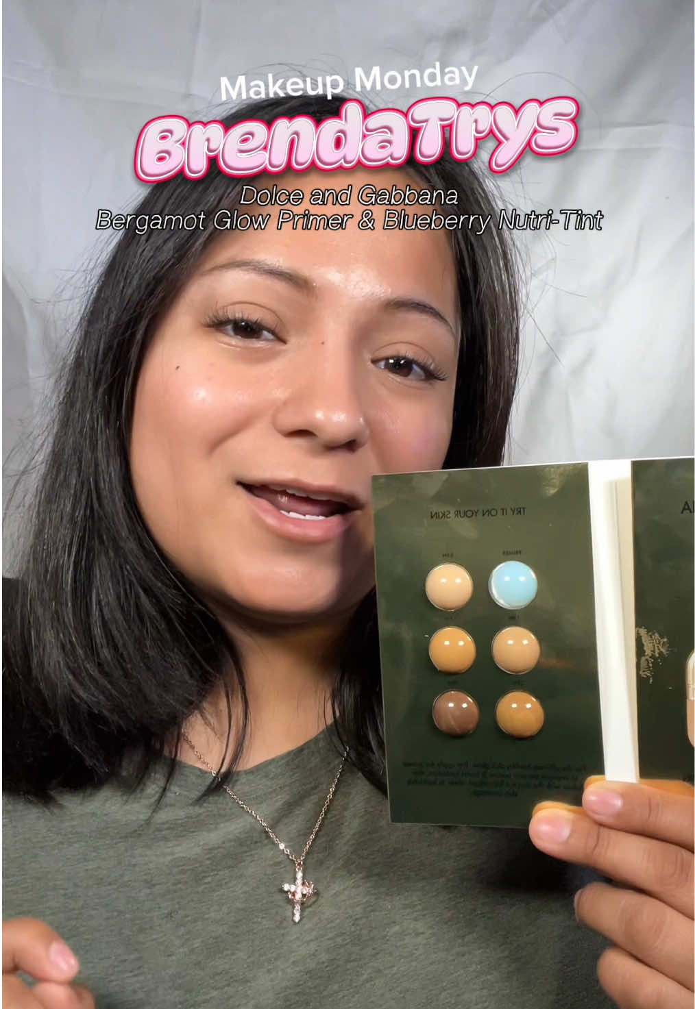 #brendatrys @Dolce & Gabbana Makeup Review Bergamot Glow Primer & Blueberry Nutri-Tint (Shade: 12N) #giftedcollab #dolcegabbana #dolceandgabbana #makeup #skintint #primer #dolce #makeupreview #makeupreviews 