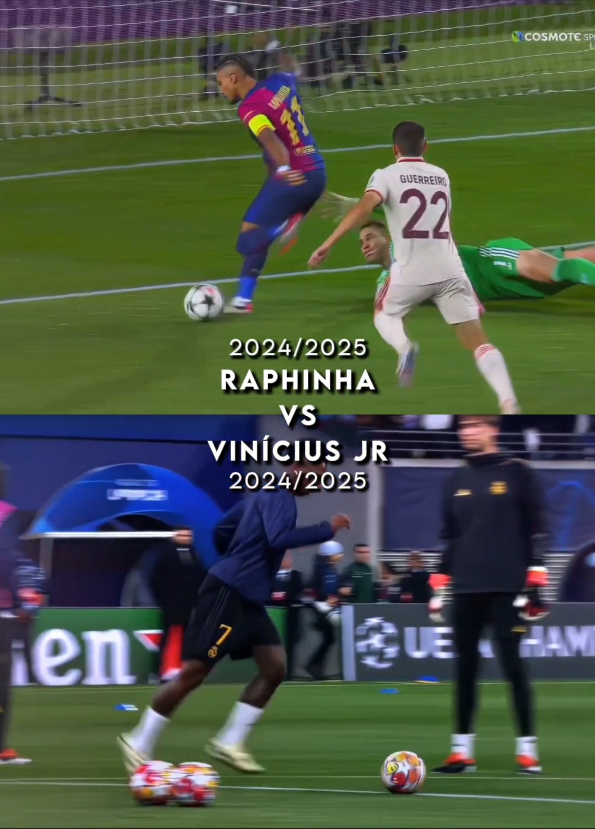 Raphinha VS Vinícius Jr #raphinha #viniciusjr #debate #barcelona #realmadrid #viral #parati #fypジ 