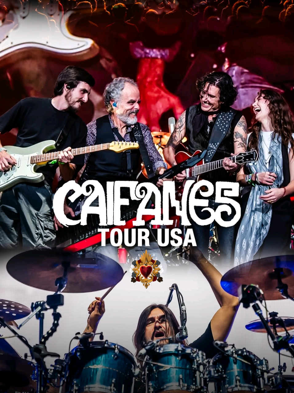 La leyenda del rock mexicano está de vuelta 🎸#Caifanes anuncia su esperada gira en 2025, llevando su energía y legado a escenarios de #EstadosUnidos y #México.  Con una trayectoria que ha marcado generaciones, esta icónica banda promete noches cargadas de emociones, donde clásicos como 