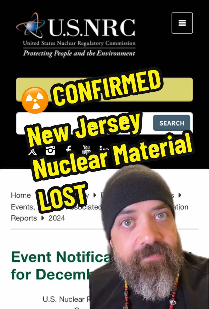 ☢️ CONFIRMED Nuclear Material LOST in New Jersey  #drones #drone #ufo #uap #nj #newjersey 