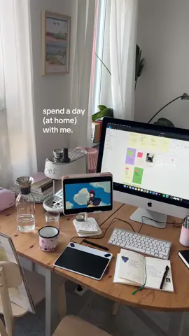 yes i move my imac around because i don’t have (or want) a tv in my tiny space hehe  / #foryou #fyp #vlog #livingalone #stockholm #adayinmylife #apartment 