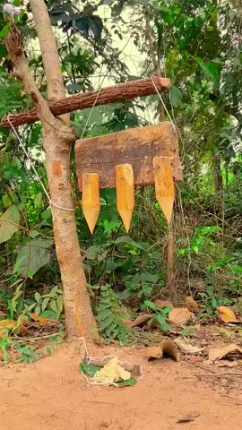Amazing Creative Unique Wild Pig Trap Using Big Wood _ Wild boar trap making techniques #animals #wildboar #wildpig #pigtrap #wildboartrap #pig #trap