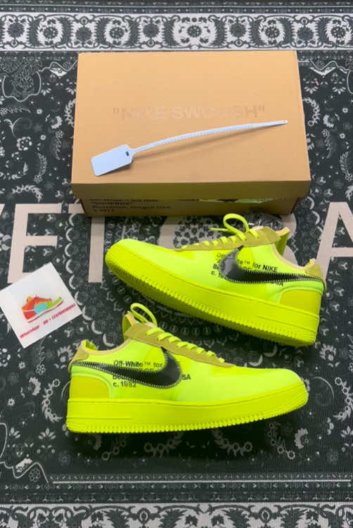 OW NK Air Force 1 Volt #offwhite #offwhitenike #nikeairforce1 #airforce #airforce1 #nikeairforce #volt #offwhitenikeairforce1 