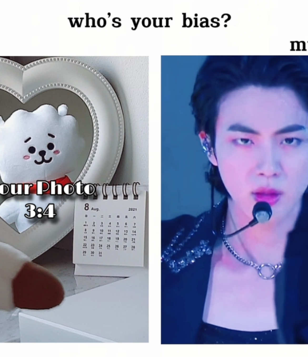 Who’s your bias? Jin ver #fyptrend #biastrend #jinbts #CapCut 