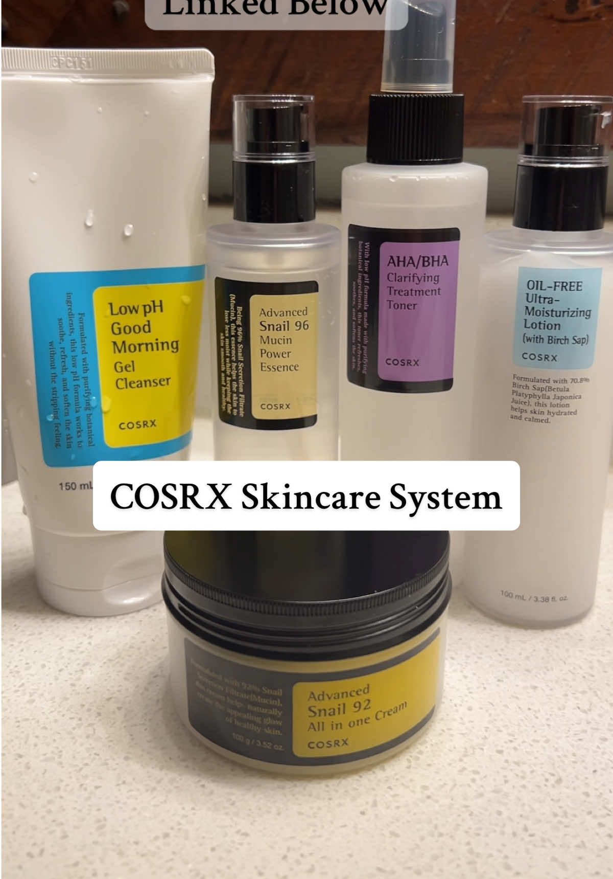 Complete Skincare System! Start off 2025 right with a full routine- made easy! @COSRX Official #skincare #skincareroutine #skincaresystem #serum #moisturizer #snailmucin #teatree #toner #allinone 