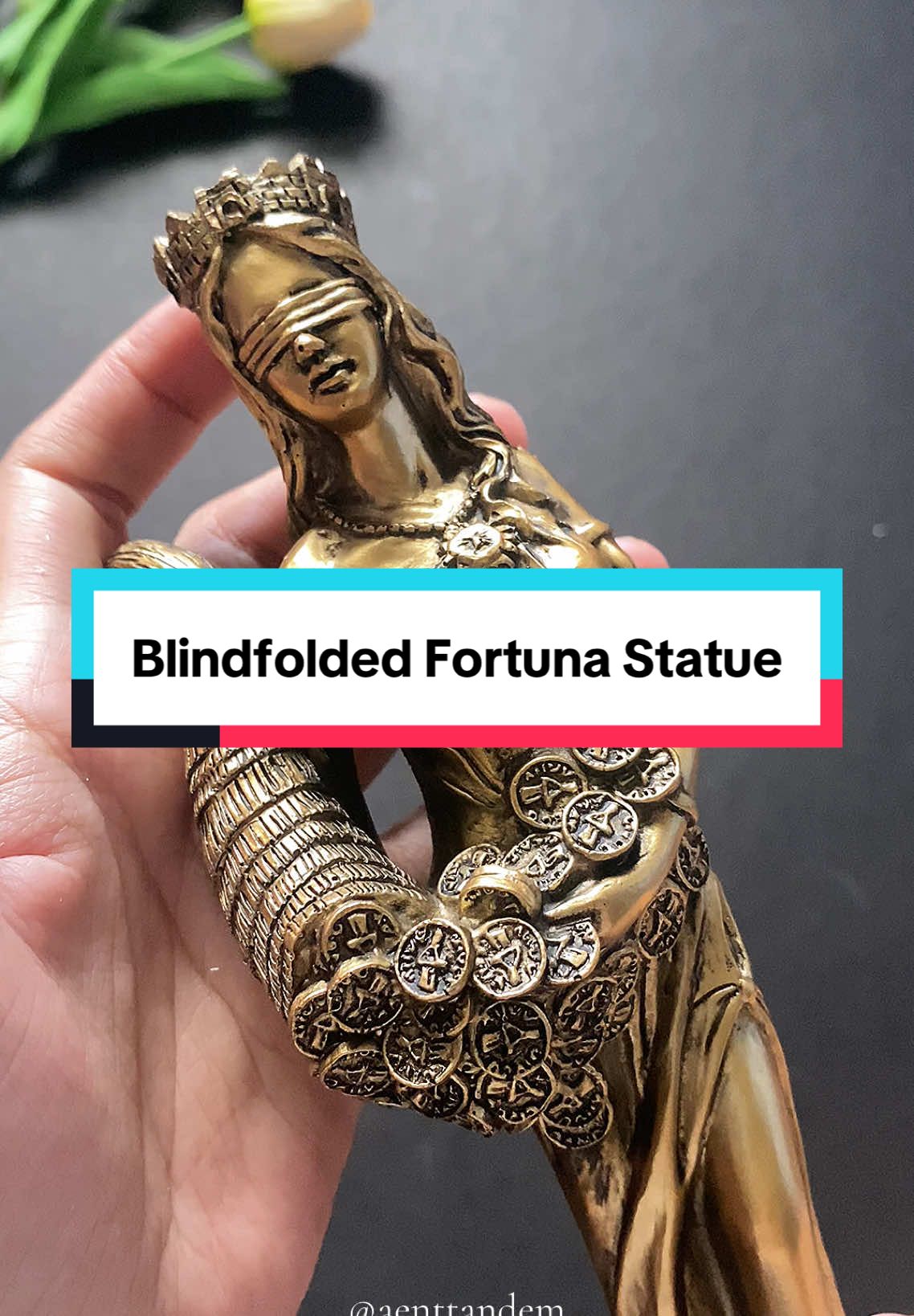 Pampaswerte😇😇😇😇Blindfolded Fortuna Statue #buenafortuna #pampaswerte #aenttandem #fortuna #wealth #money 