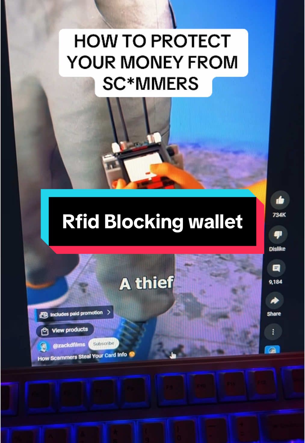 Now you know how easy it is for scammers to steal your money  #wallets #rfid #rfidblockingwallet #tiktokshopholidayhual #gift 