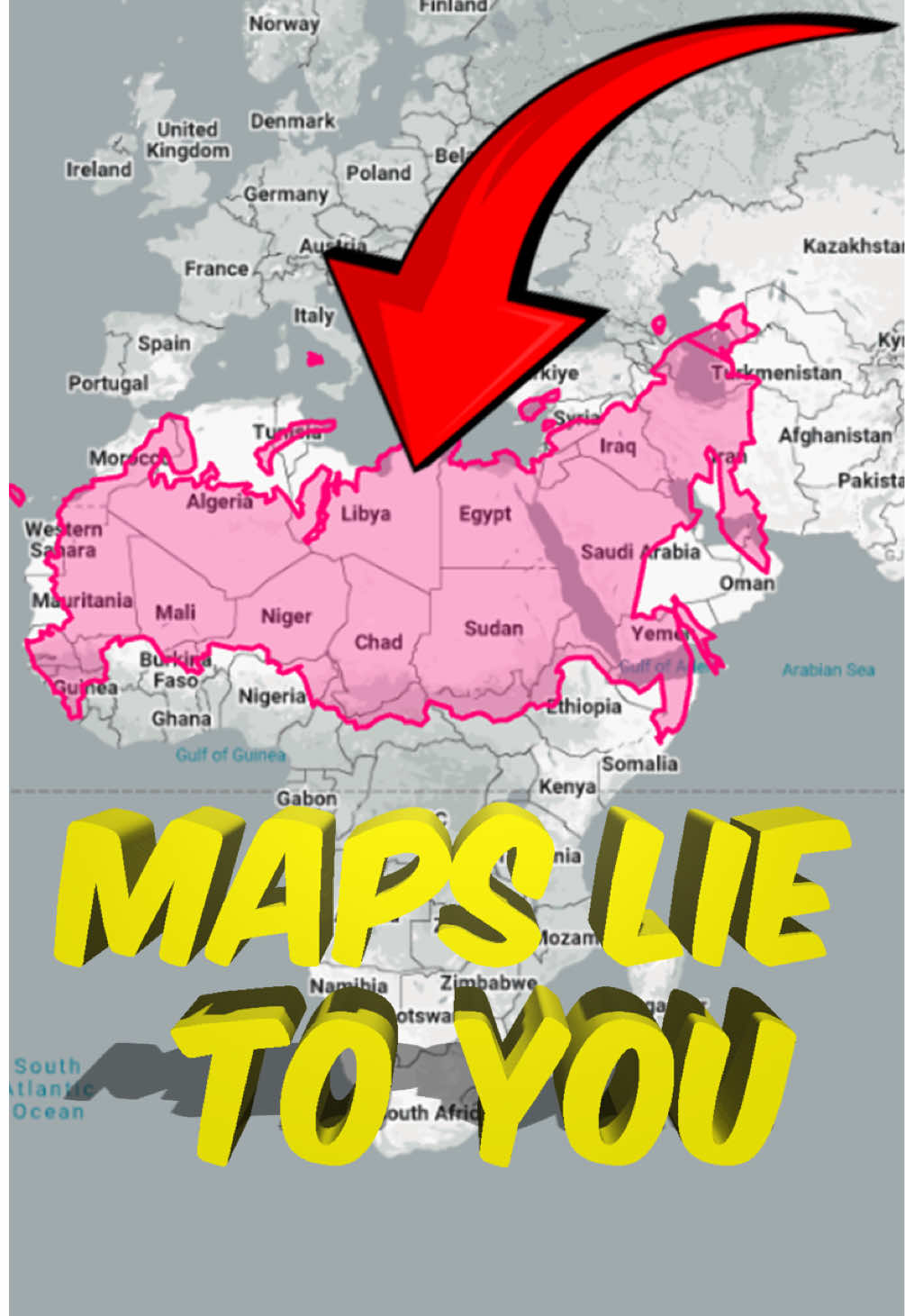 What happens when you slide Russia onto Africa or Australia? It shrinks dramatically. The Mercator projection distorts land size, making regions near the poles look massive. See how map distortions shape our view of the world and challenge what we think we know about geography. #mercator #maps #mercatorprojection #geography 