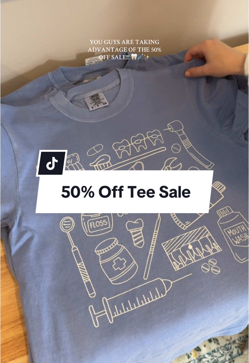 You guys really are loving the 50% off dental doodles tees!🤍✨  🏷️ #SmallBusiness #dentalhygienist #dentalassistant #dentalstudent #smallbusinessowner #tshirtbusiness 