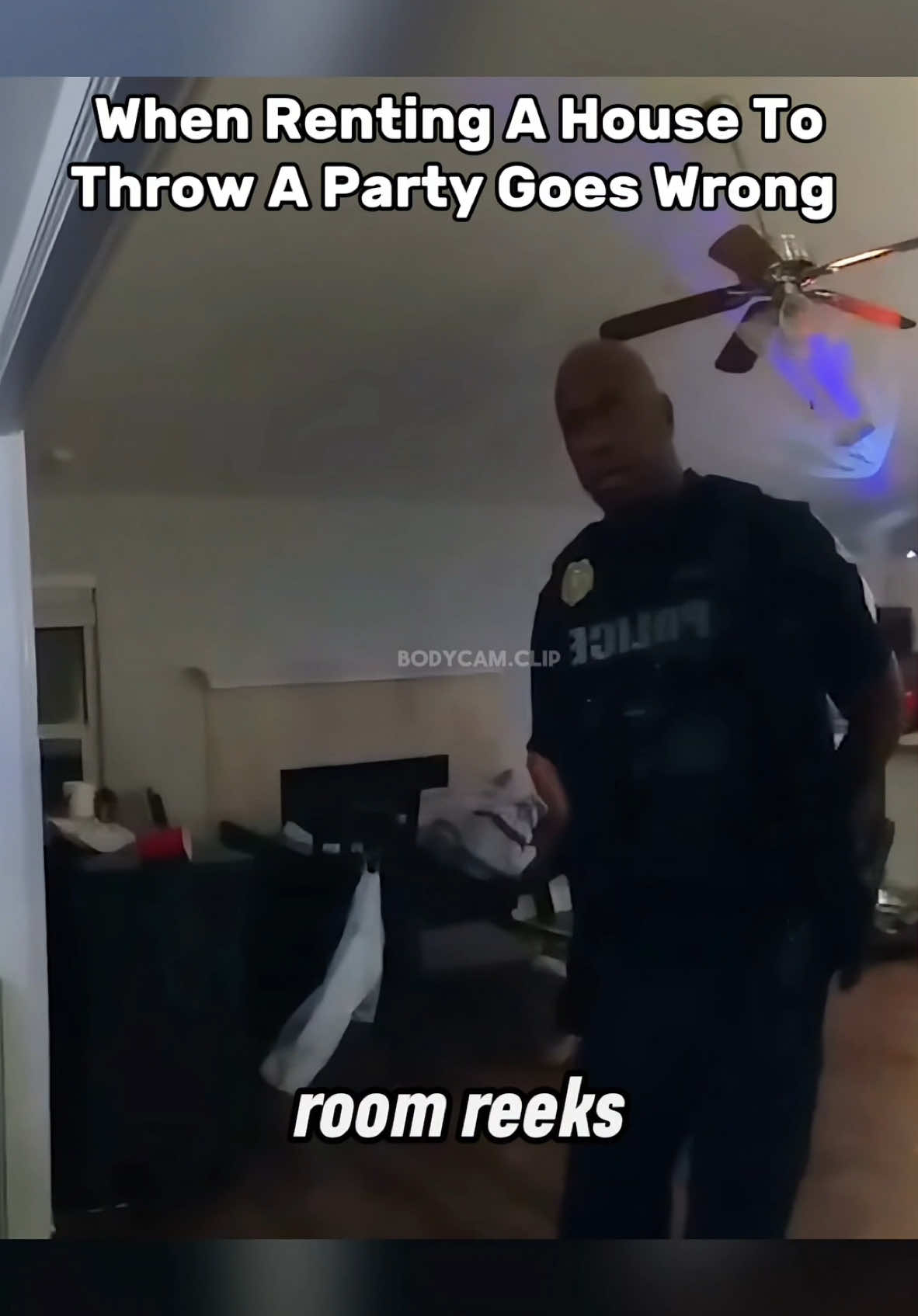 Replying to @not nicolette After police talk to the man in charge of the party, they decide to arrest him. His buddy who was also in charge, decided to run and left him by himself. #fypツ #copcam #bodycamera #policevideos 