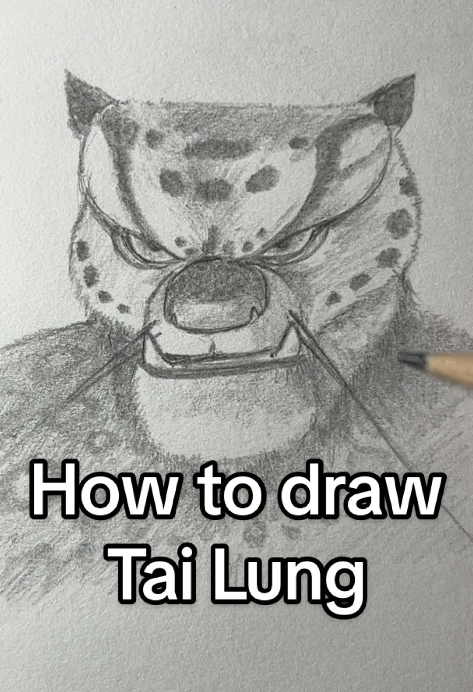 How to draw Tai Lung from Kung Fu Panda! Who should I draw next? #art #artistsoftiktok #kungfupanda #tailung #tailungkungfupanda #drawing #tutorials how to draw tai lung  kung fu panda art drawing tutorial