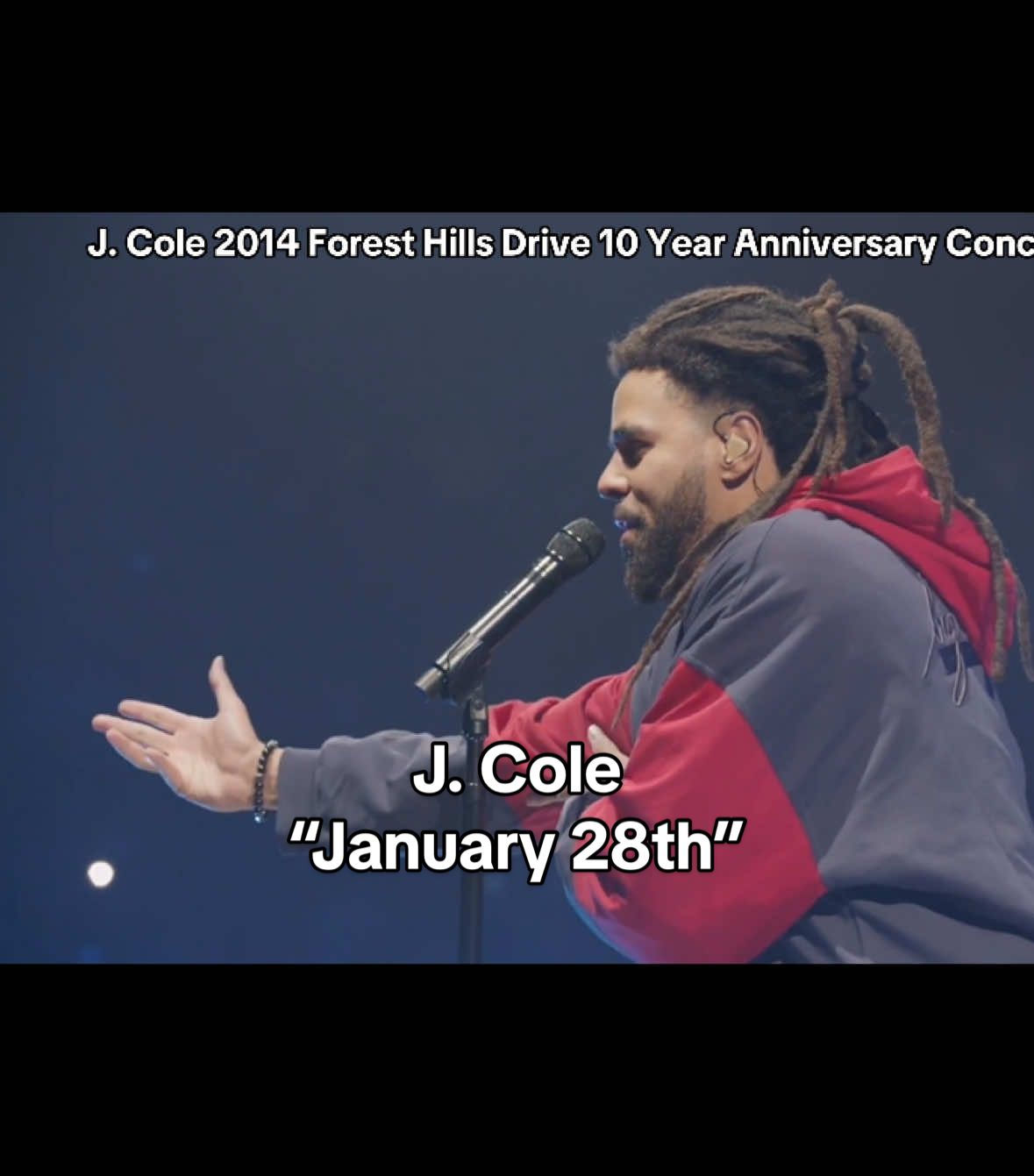 Check the birthdate, you ain’t the god🙂‍↔️ #jcole #2014foresthillsdrive #january28th #albumanniversary #musicallymartine  J. Cole performing “January 28th” at the 2014 Forest Hills Drive 10 Year Anniversary Concert in New York